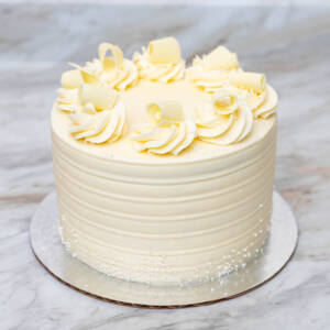 white wedding cake